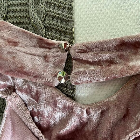 Venus Halter Cocktail Dress – Size Small, Antique Rose Velvet - Picture 6 of 8